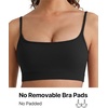 image:imageG4Free BareFeel Non Padded Adjustable Spaghetti Strap Sports Bra for Women  Scoop Neck Wireless Yoga Workout Crop TankBlack