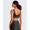 image:imageG4Free BareFeel Non Padded Square Neck Sports Bra for Women  Wireless U Back Crop Tank Tops Yoga Workout CasualBlack