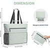 image:imageG4Free Beach Bag Waterproof Sandproof Beach Tote Bag Large Capacity Foldable for WomenGreen Stripe