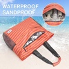 image:imageG4Free Beach Bag Waterproof Sandproof Beach Tote Bag Large Capacity Foldable for WomenOrange Stripe