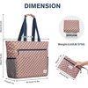 image:imageG4Free Beach Bag Waterproof Sandproof Beach Tote Bag Large Capacity Foldable for WomenRed Pattern