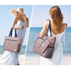 image:imageG4Free Beach Bag Waterproof Sandproof Beach Tote Bag Large Capacity Foldable for WomenRed Pattern