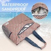 image:imageG4Free Beach Bag Waterproof Sandproof Beach Tote Bag Large Capacity Foldable for WomenRed Pattern