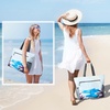 image:imageG4Free Beach Bag Waterproof Sandproof Beach Tote Bag Large Capacity Foldable for WomenSunrise Print