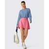 image:imageG4Free Lightbreeze Drawstring Hem UPF 50 Sun Shirts Women  Crop Long Sleeve Workout Tops Quick Dry Running HikingDusty Blue