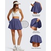 image:imageG4Free Chillwhisp Bubble Tennis Skirts for Women  14 Mini Athletic Ruffled Hem Casual Skorts Inner Shorts with 3 PocketsDusky Purple