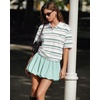 image:imageG4Free Chillwhisp Bubble Tennis Skirts for Women  14 Mini Athletic Ruffled Hem Casual Skorts Inner Shorts with 3 PocketsMint