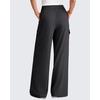 image:imageG4Free Chillwhisp Lightweight Wide Leg Cargo Pants Women Elastic Waist Flowy Palazzo Pants for Casual TravelBlack