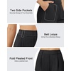 image:imageG4Free EverGoing Dressy Casual Shorts for Women 5 High Waisted Summer Lounge Pleated Shorts with PocketsBlack Pinstripe