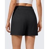 image:imageG4Free EverGoing Dressy Casual Shorts for Women 5 High Waisted Summer Lounge Pleated Shorts with PocketsBlack Pinstripe