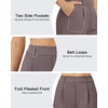 image:imageG4Free EverGoing Dressy Casual Shorts for Women 5 High Waisted Summer Lounge Pleated Shorts with PocketsTaupe Pinstripe