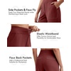 image:imageG4Free EverGoing Womens Casual Shorts High Waisted 4  5 Comfy Shorts with Pockets for Yoga Workout LoungeDark Burgundy
