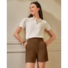 image:imageG4Free EverGoing Womens Casual Shorts High Waisted 4  5 Comfy Shorts with Pockets for Yoga Workout LoungeDark Coffee