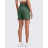 image:imageG4Free EverGoing Womens Casual Shorts High Waisted 4  5 Comfy Shorts with Pockets for Yoga Workout LoungeDark Forest Green