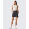 image:imageG4Free EverGoing Womens Casual Shorts High Waisted 4  5 Comfy Shorts with Pockets for Yoga Workout LoungeDark Gray