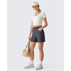 image:imageG4Free EverGoing Womens Casual Shorts High Waisted 4  5 Comfy Shorts with Pockets for Yoga Workout LoungeDark Gray