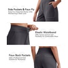 image:imageG4Free EverGoing Womens Casual Shorts High Waisted 4  5 Comfy Shorts with Pockets for Yoga Workout LoungeDark Grey