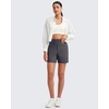 image:imageG4Free EverGoing Womens Casual Shorts High Waisted 4  5 Comfy Shorts with Pockets for Yoga Workout LoungeDark Grey