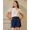 image:imageG4Free EverGoing Womens Casual Shorts High Waisted 4  5 Comfy Shorts with Pockets for Yoga Workout LoungeDark Navy