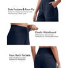 image:imageG4Free EverGoing Womens Casual Shorts High Waisted 4  5 Comfy Shorts with Pockets for Yoga Workout LoungeDark Navy