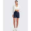 image:imageG4Free EverGoing Womens Casual Shorts High Waisted 4  5 Comfy Shorts with Pockets for Yoga Workout LoungeDark Navy