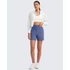 image:imageG4Free EverGoing Womens Casual Shorts High Waisted 4  5 Comfy Shorts with Pockets for Yoga Workout LoungeDenim Blue