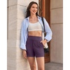 image:imageG4Free EverGoing Womens Casual Shorts High Waisted 4  5 Comfy Shorts with Pockets for Yoga Workout LoungeGrape Purple