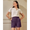 image:imageG4Free EverGoing Womens Casual Shorts High Waisted 4  5 Comfy Shorts with Pockets for Yoga Workout LoungeGrape Purple