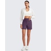 image:imageG4Free EverGoing Womens Casual Shorts High Waisted 4  5 Comfy Shorts with Pockets for Yoga Workout LoungeGrape Purple