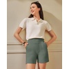 image:imageG4Free EverGoing Womens Casual Shorts High Waisted 4  5 Comfy Shorts with Pockets for Yoga Workout LoungeGrey Sage