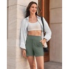 image:imageG4Free EverGoing Womens Casual Shorts High Waisted 4  5 Comfy Shorts with Pockets for Yoga Workout LoungeGrey Sage