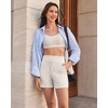 image:imageG4Free EverGoing Womens Casual Shorts High Waisted 4  5 Comfy Shorts with Pockets for Yoga Workout LoungeIvory