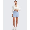 image:imageG4Free EverGoing Womens Casual Shorts High Waisted 4  5 Comfy Shorts with Pockets for Yoga Workout LoungeLight Denim