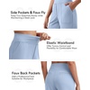 image:imageG4Free EverGoing Womens Casual Shorts High Waisted 4  5 Comfy Shorts with Pockets for Yoga Workout LoungeLight Denim