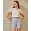 image:imageG4Free EverGoing Womens Casual Shorts High Waisted 4  5 Comfy Shorts with Pockets for Yoga Workout LoungeLight Gray