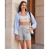image:imageG4Free EverGoing Womens Casual Shorts High Waisted 4  5 Comfy Shorts with Pockets for Yoga Workout LoungeLight Gray