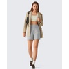 image:imageG4Free EverGoing Womens Casual Shorts High Waisted 4  5 Comfy Shorts with Pockets for Yoga Workout LoungeLight Gray