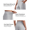image:imageG4Free EverGoing Womens Casual Shorts High Waisted 4  5 Comfy Shorts with Pockets for Yoga Workout LoungeLight Gray