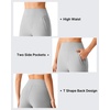 image:imageG4Free EverGoing Womens Casual Shorts High Waisted 4  5 Comfy Shorts with Pockets for Yoga Workout LoungeLight Gray
