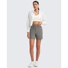 image:imageG4Free EverGoing Womens Casual Shorts High Waisted 4  5 Comfy Shorts with Pockets for Yoga Workout LoungeMocha Brown