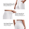 image:imageG4Free EverGoing Womens Casual Shorts High Waisted 4  5 Comfy Shorts with Pockets for Yoga Workout LoungePure White
