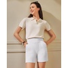 image:imageG4Free EverGoing Womens Casual Shorts High Waisted 4  5 Comfy Shorts with Pockets for Yoga Workout LoungePure White