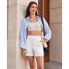 image:imageG4Free EverGoing Womens Casual Shorts High Waisted 4  5 Comfy Shorts with Pockets for Yoga Workout LoungePure White