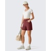 image:imageG4Free EverGoing Womens Casual Shorts High Waisted 4  5 Comfy Shorts with Pockets for Yoga Workout LoungeWine