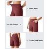 image:imageG4Free EverGoing Womens Casual Shorts High Waisted 4  5 Comfy Shorts with Pockets for Yoga Workout LoungeWine