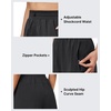 image:imageG4Free High Waisted Casual Shorts Women 35Adjustable Drawstring A Line Workout Shorts with Zip PocketsBlack