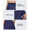 image:imageG4Free High Waisted Casual Shorts Women 35Adjustable Drawstring A Line Workout Shorts with Zip PocketsDark Navy