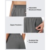 image:imageG4Free High Waisted Casual Shorts Women 35Adjustable Drawstring A Line Workout Shorts with Zip PocketsWood Gray