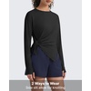 image:imageG4Free Lightbreeze UPF 50 Sun Shirts for Women  High Side Slits Long Sleeve Workout Tops Quick Dry Hiking RunningBlack
