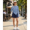 image:imageG4Free Lightbreeze UPF 50 Sun Shirts for Women  High Side Slits Long Sleeve Workout Tops Quick Dry Hiking RunningDusty Blue